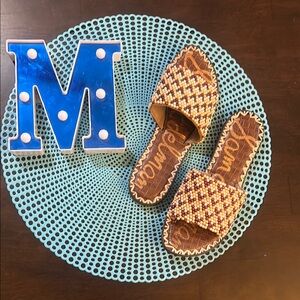 Sam Edelman Tan Brown Woven Leather Sandals